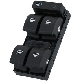 Resim Neevoyu Audi A4 B6 B7 2002-2005 Ön Sol 5 Düğmeli Abs Siyah Cam Kontrol Ana Switchi 10-pin Arayüzlü Direk Değişim 