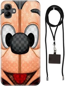 Resim Senada Samsung Galaxy A04e ile Uyumlu Kılıf LC 05Mickey/74111 Desenli Silikon İpli Boyun Askı Aparatı 