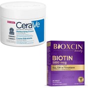 Resim CeraVe Nemlendirici Krem 340 ml (Kuru ve Çok Kuru Ciltler) + Bioxcin Biotin 5000 mcg 30 Tablet 