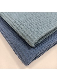 Resim Waffle Pike Bornozluk Kumaş 100% Pamuk W-36 Mavi 