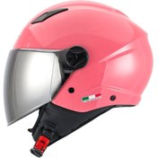 Resim Sway Sw 765 Güneş Vizörlü Yarım Motosiklet Kaskı Pembe 