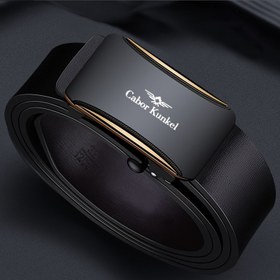 Resim Erkeklerin Otomatik Tokalı Gerçek Deri İnek Derisi Kemer İş İçin, Moda Kayış Kemer 