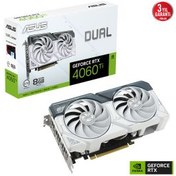 Resim Asus DUAL GeForce RTX 4060 Ti White Edition 8GB 128 Bit DLSS 3 Ekran Kartı 