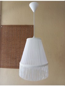 Resim N-16 Beyaz Organze Yatak Odası Çocuk Ve Bebek Odası Avize Beyaz 