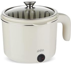 Resim SINBO SCO-5063 Elektrikli Buharlı Pişirici 1 Litre, Yumurta Haşlama Makinesi, Sebze Buhar Tenceresi, Cam Kapaklı Mini Mutfak Buhar Cihazı – Krem 