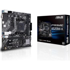 Resim Prime A520M-K Amd A520 Am4 Ddr4 4400 HDMI VGA M2 Usb3.2 Matx Anakart 