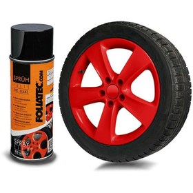 Resim Foliatec Jant Metal Sprey Folyo Yüzey Kaplama Seti 2x400ml. Parlak K?rm?z? 