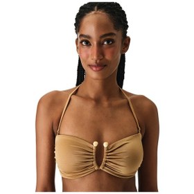 Resim Penti Bej Leas Straplez Bikini Üstü 