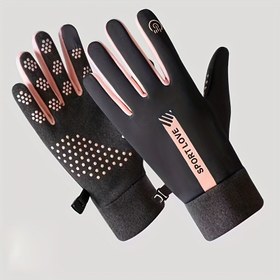 Resim 1 Adet Tam Parmak Dokunmatik Ekranlı Spor Eldiveni, Dış Mekan Bisiklet Eldiveni – Babalar Günü, Anneler Günü, Sevgililer Günü ve Doğum Günü Hediyesi için Mükemmel Paskalya Hediyesi 