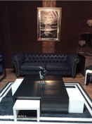 Resim 3A Mobilya Black Nubuk Chesterfield 