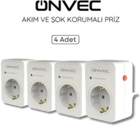 Resim Onvec Basic Akım ve Şok Korumalı Priz 720 Joule 4 Adet 