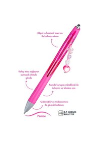 Resim Xberry Jel Kalem Charmlı - 07mm Yuvarlak Uç Pembe 