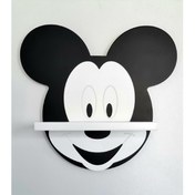 Resim Mickey Mouse Çocuk Odası Rafı Siyah - Beyaz 