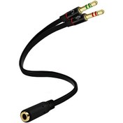 Resim Kulaklık Mikrofon Ayırıcı Kablo Çevirici 3.5mm 