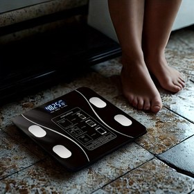 Resim LCD Ekranlı Akıllı Kablosuz Dijital Banyo Terazisi - Birim Dönüşümü (kg/lbs/ton), Pil ile Çalışır (Piller Dahil Değildir) - Doğru Ev Ağırlık Ölçümü için Modern Tasarım, Yetişkinler, Erkekler ve Kadınlar için Mükemmel Tatil Hediyesi veya Yazın Temel, Ağırlık Ölçümü için Banyo Terazisi, Şık Dijital Terazisi, Dayanıklı Yapı, Sağlık İzleme, Kompakt Tasarım, Sağlıklı Kullanıcılar 