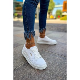 Resim Pabucmarketi Bağcıklı Kadın Günlük Ayakkabı Beyaz 