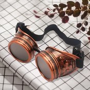 Resim 1pc Vintage Steampunk Gözlük Festival Elbisesi ile Gözlük, Binicilik Gözlükleri, hediye için ideal seçim 