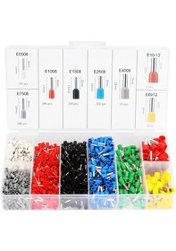 Resim Moveevo 8 Model 1200 Adet Renkli Yalıtımlı E Tüp Terminaller Seti, Plastik Kutuda Pratik Taşıma 