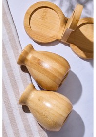 Resim Duke Bambu 2 Parça Standlı Tuzluk-biberlik Dogalbambu Bambu 