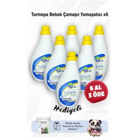 Resim Turmepa 6 Al 5 Öde Bebek Çamaşır Yumuşatıcı 1000 Ml Ve Rosie Pamuk 