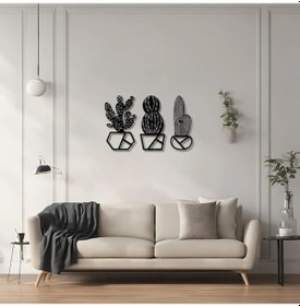 Resim Sanatsal Metal Tablo Kaktüs Cactus Metal Duvar Tablosu Doğal 