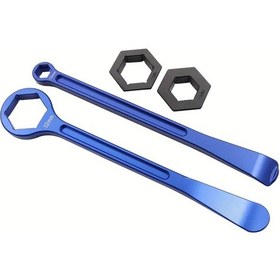 Resim Xuweiwei Blue Off-road Lastik Levye Motorcycle Tamir Alet Seti Hex Anahtarlı Demir Ve Kaldıraç 