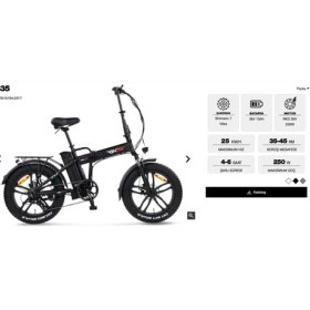 Resim Rks XS35 250 W Katlanabilir Elektrikli Bisiklet 