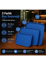 Resim 6 Adet Abs Servis Tepsisi Kaymaz Yüzeyli 37x53 Cm Mavi Renk Endüstriyel Kullanıma Uygun, Kırılmaz, Bpa Free 7 Renk Seçenekli 