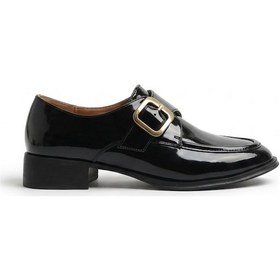 Resim Zoe Toka Detaylı Parlak Rugan Kadın Loafer Siyah 