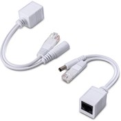 Resim Ip Kamera Kablosu Poe Kablo 1 Set 2 Parça Ip Kameralar İçin 