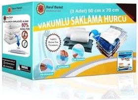 Resim Beyyine Home Yüksek Kaliteli Vakumlu Hurc (S)(3 ADET) 50 Cm X 70 Cm - Çevirmeli Kapak - Yastık Hurcu 