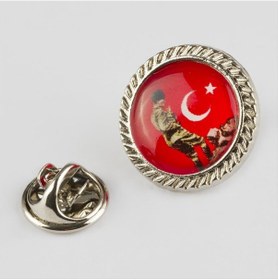 Resim Ay Yıldız Yaka Csmtex - 49 Rozet-gümüş Rengi Çok Renkli 