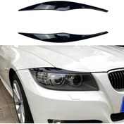 Resim HYM TUNİNG BMW 3 SERİSİ E90 FAR KAŞI 2005 2012 PARLAK SİYAH FAR ÜSTÜ KAŞ PIANO BLACK 