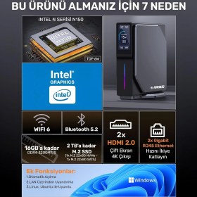 Resim Hepta Collection Raxius Momentum ND-I15A010 N150 16GB 512SSD W11P Mini Pc 