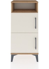 Resim Arges Komodin Tek Raflı 2 Kapaklı 44x30x96 Çam-aytaşı Atlas Çam 