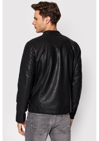 Resim Jack & Jones Erkek Deri Ceket 12147218 Siyah 