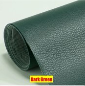 Resim Kendinden Yapışkanlı Deri Yama Kanepe Tamir Yenileme Deri Etiket Mobilya Masa Dark Green 20x30cm 