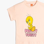 Resim Kız Bebek Tweety Tişört Lisanslı Baskılı Kısa Kollu Pamuklu 