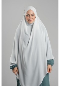 Resim Hürrem Bone Krem Pratik Hazır Geçmeli Tesettür Eşarp Krep Bağcıklı Sufle Hijab 2313 40 Krem 