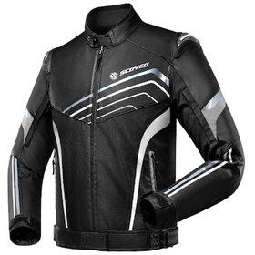 Resim Ebakbak Motosiklet Montu Full Korumalı 4 Mevsim Maxdura Kumaş Ve Pu Deri Motor Mont Siyah Edt 