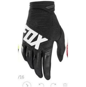 Resim Snapbuy Dokunmatik Ekran Uyumlu, Dayanıklı, Kaymaz Uzun Parmaklı Motosiklet Eldiveni Siyah - Beyaz 