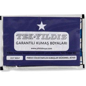 Resim Tek Yıldız Kumaş Boyası Kot Mavi 