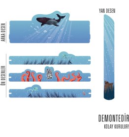 Resim Popcorn Kids Scuba Üçlü Duvar Rafı 