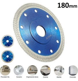 Resim Çapraz Örgülü Turbo Elmas Testere Bıçağı 180MM Mermer Seramik Granit Hassas Kesim Diski 