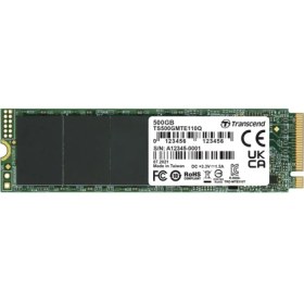 Resim Transcend TS500GMTE110Q 500GB 1900/900MB/s PCIe Gen3x4 QLC NVme M.2 SSD 