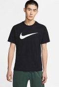 Resim SPORTSWEAR SWOOSH Siyah Erkek Kısa Kol T-Shirt Nike