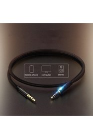 Resim NOYİSKA Aux To Aux 3.5mm Jack Girişli Örgü Ses Aktarım Kablosu Telefon Hoparlör Araç Aksesuarı 