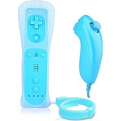 Resim Cbtx 8511 İçin Wii U Gecikme Yok Kablosuz Bağlantı Sağ Ve Sol Oyun Tutamağı Denetleyicisi Gamepad Bebek Mavisi 