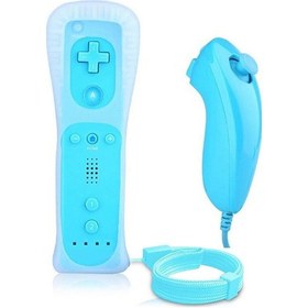 Resim Cbtx 8511 İçin Wii U Gecikme Yok Kablosuz Bağlantı Sağ Ve Sol Oyun Tutamağı Denetleyicisi Gamepad Bebek Mavisi 