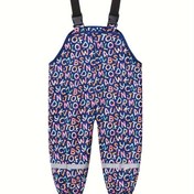 Resim Sevimli Kızlar İçin Yağmura Dayanıklı Tulum Pantolon, Karikatür Desenli Askılı Tulum Pantolon Dış Mekanlar İçin 